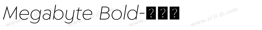 Megabyte Bold字体转换